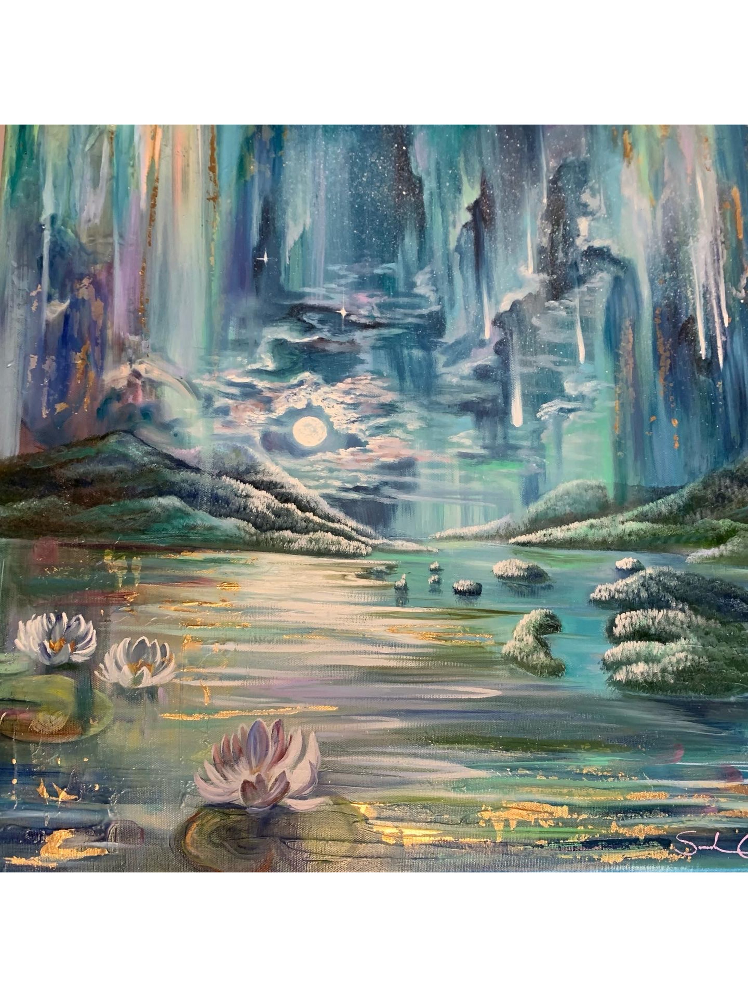 Moonlight Narrows — Acrylic Earth - Art by Sarah Calzada